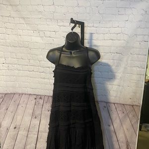 PRE-OWNED FREE PEOPLE BLACK SHAILEE SLIP MINI DRESS